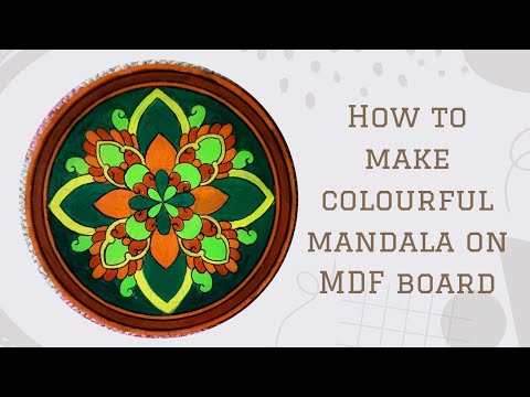 Colourful Mandala on MDF Board by @hemzocrafts1338