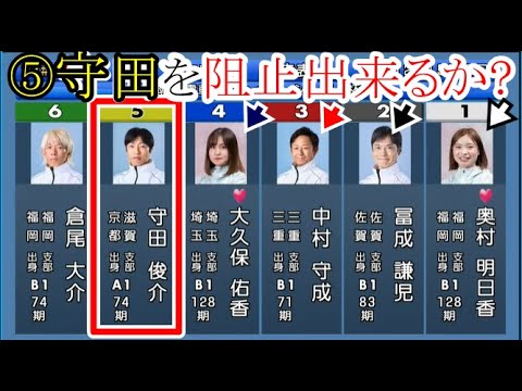 【尼崎競艇】大注目！「勝てば5連勝」⑤守田俊介VS阻止出来るか?①奥村明日香④大久保佑香ら5選手