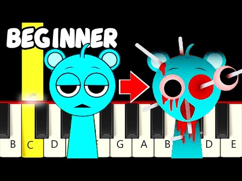 All Normal vs Horror Sprunki Tunes Phase 1 and 2 - Slow and Easy Piano Tutorial - Beginner