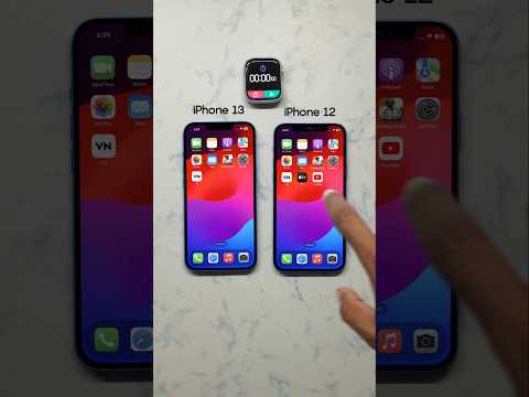 iPhone 13 vs iPhone 12 iOS 18 Speed Test! #iphone13 #iphone12 #shorts