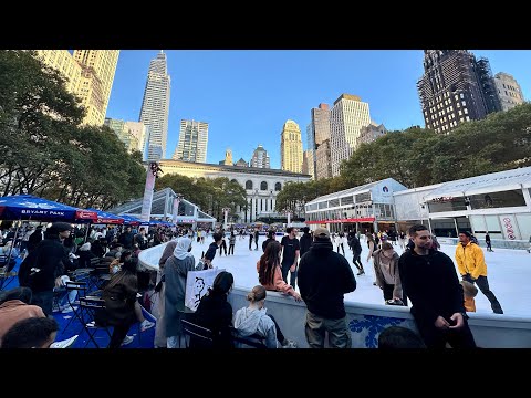 NYC LIVE - Bryant Park Winter Village Opening Day & Friday Evening in Manhattan   (25 October 2024)