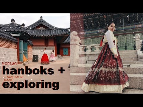 wearing hanboks and exploring gyeongbokgung palace ✨