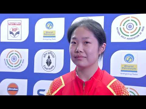 Interview Sixuan Feng CHN Bronze Medal 25m Pistol Women DelhiIND ISSF World up Final 2024