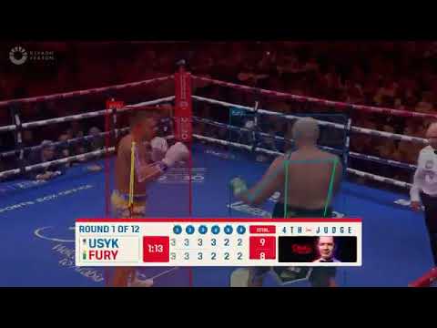 Usyk vs Fury 2. AI Boxing Judge. Credit: Riyadh Season and Tuki Alalshikh (For educational purposes)