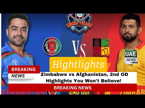 Zimbabwe vs Afghanistan, 2nd ODI Highlights You Won't Believe!