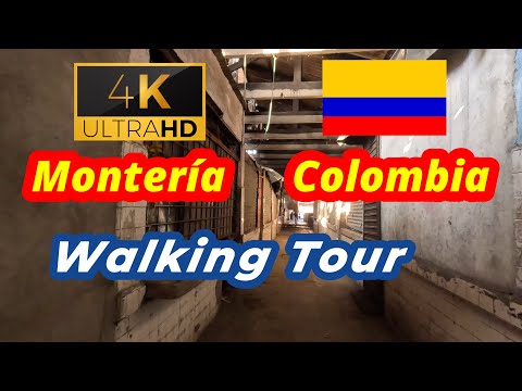 🇨🇴【4K 60fps】WALK - Montería  ~ Walking Tour - Colombia