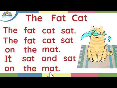 Practice Reading Story for Kids | The Fat Cat | CVC Story