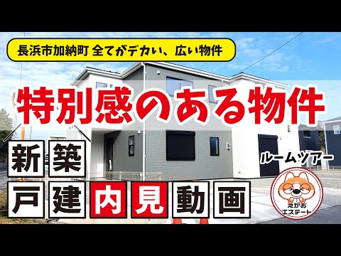 内見動画　全てがデカい、広い物件　ルームツアー　長浜市加納町2号棟