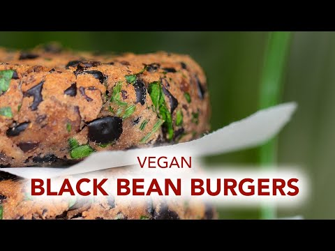 Vegan black bean burgers - EASY & super healthy!