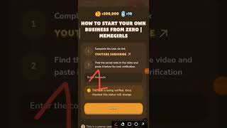 HOW TO START YOUR OWN BUSINESS FROM ZERO | MEMEGIRLS | Memefi New Video Code