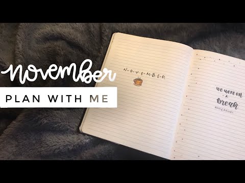 november plan with me 2020 : friends theme 💫 | November Bujo Spread 2020