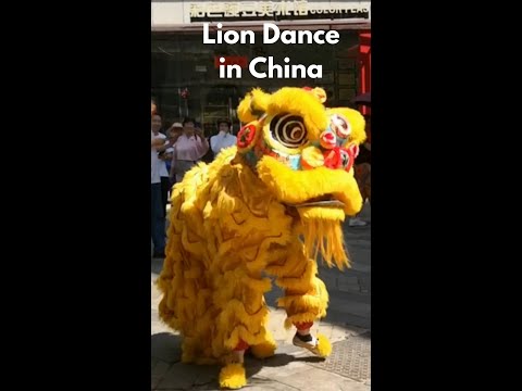 Lion Dance 2022 in China drumming at 40°C Chinese Traditional Performance #shorts