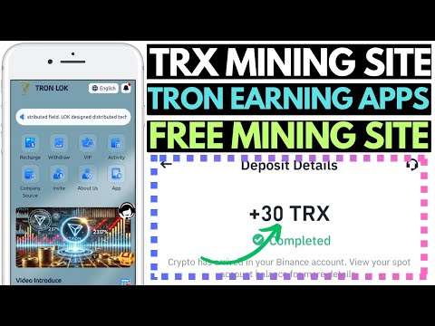 New TRON LOK TRX Mining Site | Free TRON Earning Apps | Best TRX Investment Platform Today