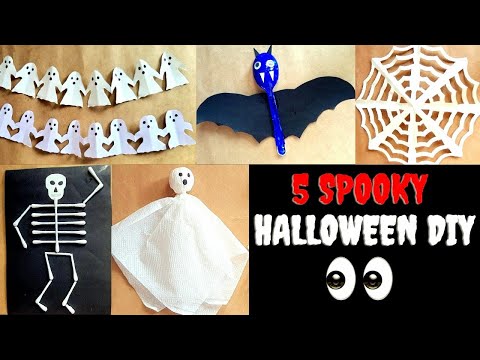 5 SPOOKY DIY for Halloween | Halloween crafts with paper | diy scary halloween decorations