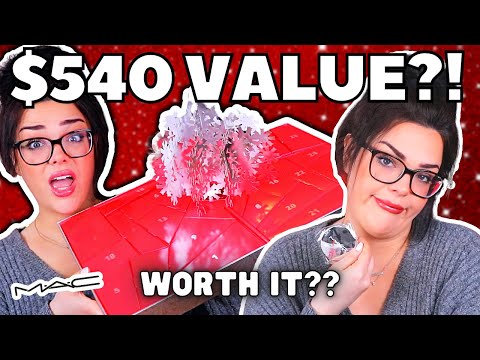 $540 of MAC MAKEUP! Is It WORTH IT?! | MAC Advent Calendar Unboxing & Try On!