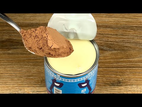 Mix condensed milk and cocoa! You will be surprised! Quick no-bake recipe!