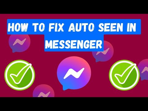 How To Fix Auto Seen In Messenger Android (2024) | How to turn off auto seen in messenger