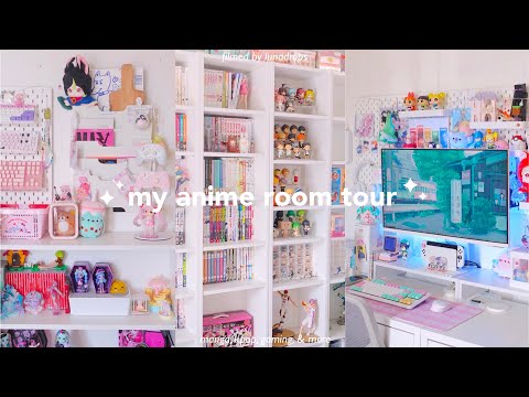 my anime room tour | manga, kpop, gaming, & more