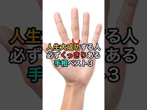 人生大成功する人の手相ベスト3 #スピリチュアル #サイン #金運 #運 #大金 #開運 #幸運 #財運 #風水 #占い #手相 #shorts