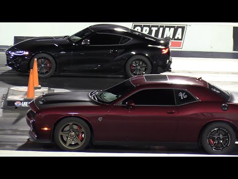 Hellcat Redeye vs Toyota Supra - drag racing