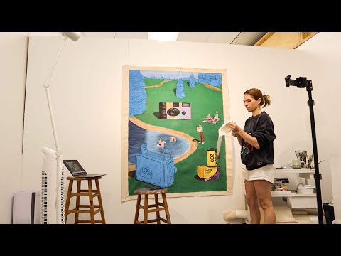 Paint a commission with me in my MFA studio