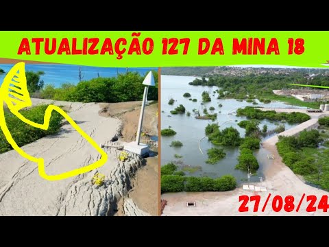 Atualização 127 da Mina 18 da BRASKEM no Mutange | Maceó | Alagoas Brasil | visto de cima em 4K