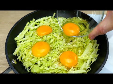 I cook cabbage with eggs like this every day for breakfast, it tastes delicious! # 250