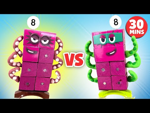 Numberblocks Octoblock VS Octonaughty Compilation || Keith's Toy Box