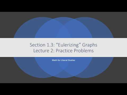 Math for Liberal Studies - Lecture 1.3.2 "Eulerizing" Practice Problems