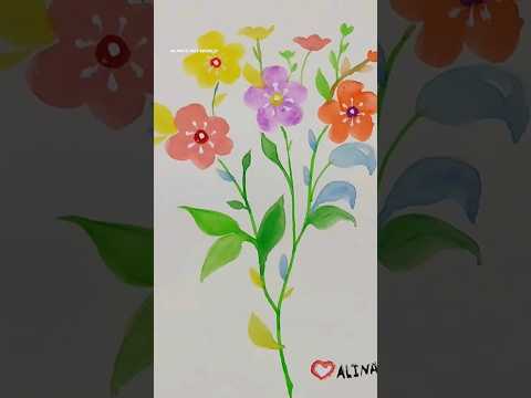 How to draw flowers #drawing  #shorts #youtubeshorts #flower