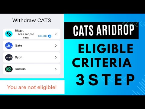 ৩০ হাজার Cats Coin ফ্রিতে পাবেন সবাই  | Cats Withdraw Process Bitget | Cats eligible criteria 3 step