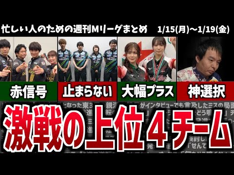 【週刊Mリーグ】大激戦の上位4チーム！先週Mニュースを解説！