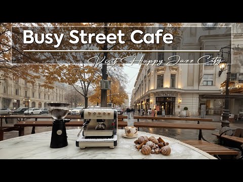 Busy Street Cafe ~ Immerse Hot Coffee Cup & Visit Happy Jazz City with us in Cozy Winter 🎶🪔