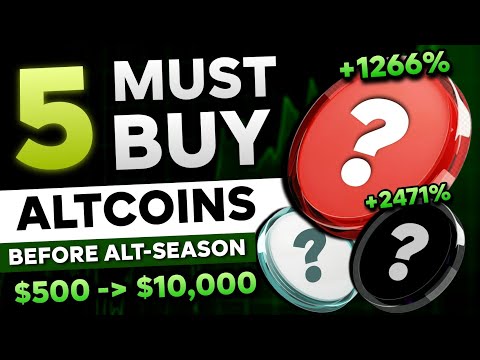 🛑 5 MUST BUY ALTCOINS Before ALT-SEASON!! | 5x to 10x PUMP in Coming BULL RUN | Bitcoin News Today