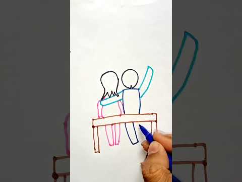 Romantic couple drawing #shorts#romanticcouple#viralshorts#drawing#shorts #coupledrawing