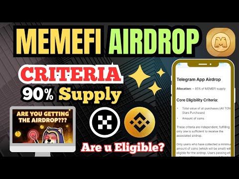 MEMEFI Airdrop Criteria Update | Memefi Withdrawal | Token Supply | Memefi Price | Memefi Listing💯