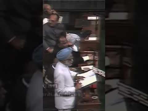 Glimpse of 1992 Budget speech by legend Dr. Manmohan Singh ji. Credits: Prasaar Bharti #shorts