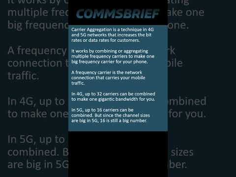 How to explain Carrier Aggregation in 1 minute?
