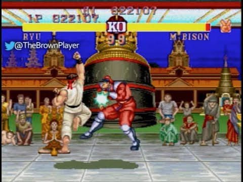 Street Fighter II: Champion Edition - (Ryu) Final Boss Battle vs. M. Bison & finale