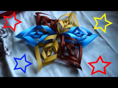 Merry Christmas | DIY simple and easy crafts. Christmas Flower or Snow flake with paper origamy