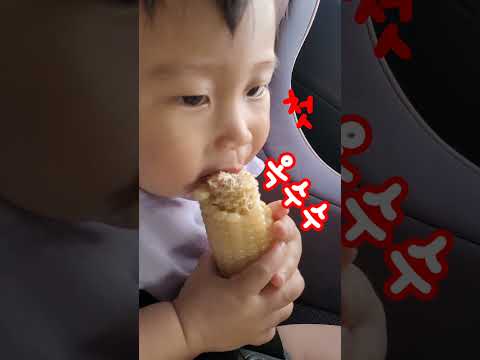 처음 맛본 옥수수맛 두구두구 두구 리오의 선택은 !? #아기 일상 #아기 #shorts #옥수수 #13개월아기  #baby #첫도전