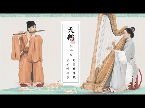 【竹笛Chinese flute X 豎琴Harp】優雅的《天鵝》The Swan (Saint-Saëns)，孤獨的浪漫