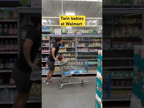 Twin babies at Walmart  #baby #twins #funny #babytwins #identicaltwins ￼