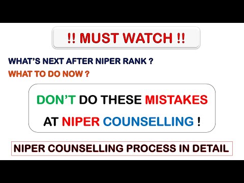 NIPER COUNSELLING PROCESS IN DETAIL I  PHYSICAL COUNSELLING PROCESS I NIPER GUWAHATI I NIPER 2024