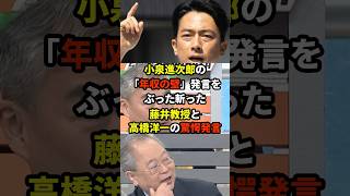 小泉進次郎の「年収の壁」発言をぶった斬った高橋洋一と藤井教授が話題に!? #ニュース #雑学