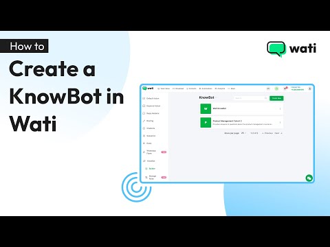 How to Create a KnowBot in Wati