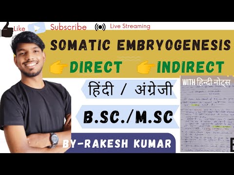 somatic embryogenesis।somatic embryogenesis in hindi #botany_notes #botany #notes #csir_net