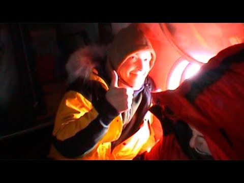 Flight in the helicopter to the departure point - Geographic North Pole 2002 expedition