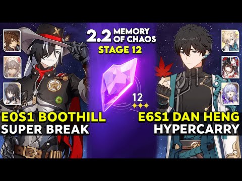 E0S1 Boothill Super Break & E6S1 Dan Heng Hypercarry | MOC 12 v2.2 | Honkai Star Rail.