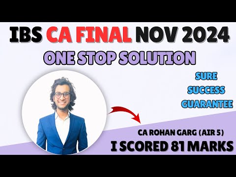 CA Final IBS | One Stop Solution | Nov 24 | Sure Success | Clear in Less Time